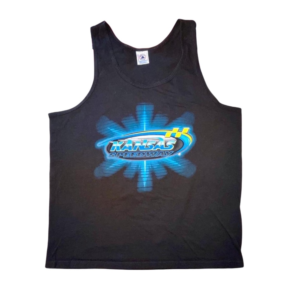 Y2K Kansas Speedway Delta Pro Weight Black Tank Sz Large